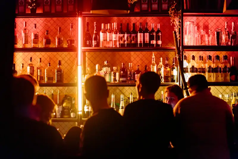 Crowd at the bar